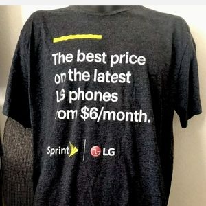 Sprint Telecommunications LG G6, LG V30+ Larger Than Life Employee’s T-Shirt XL